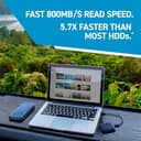 Crucial X6 2TB Portable SSD - Up to 800MB/s USB 3.2 USB-C - Image 2