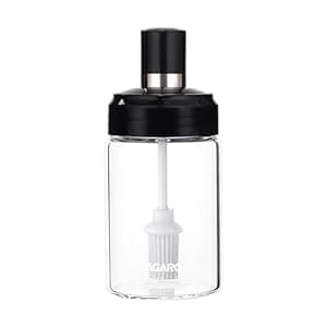 AGARO Elegant Glass Oil Bottle with Brush, 250ml